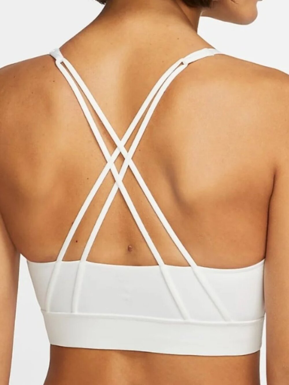 Nike Swoosh Luxe White Sports Bra